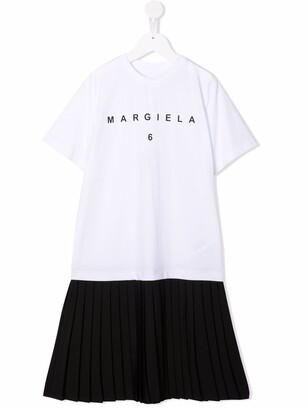 MM6 MAISON MARGIELA Kids logo-print T-shirt dress
