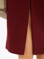 Thumbnail for your product : Emilia Wickstead Calla Wool-crepe Midi Dress - Burgundy