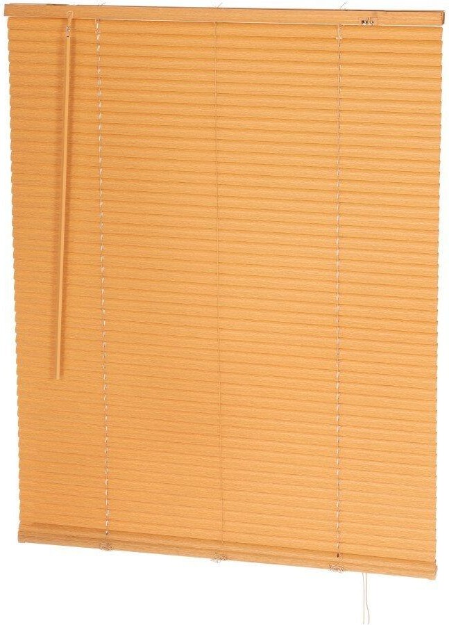 Oypla PVC Teak Wood Grain Effect Window Blinds with Fixings