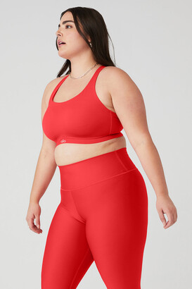 Alo Yoga | Power Play High Impact Bra in Red Hot Summer, Size: 32C