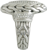 Thumbnail for your product : John Hardy Oval Diamond Pave Cable Ring, Size 6