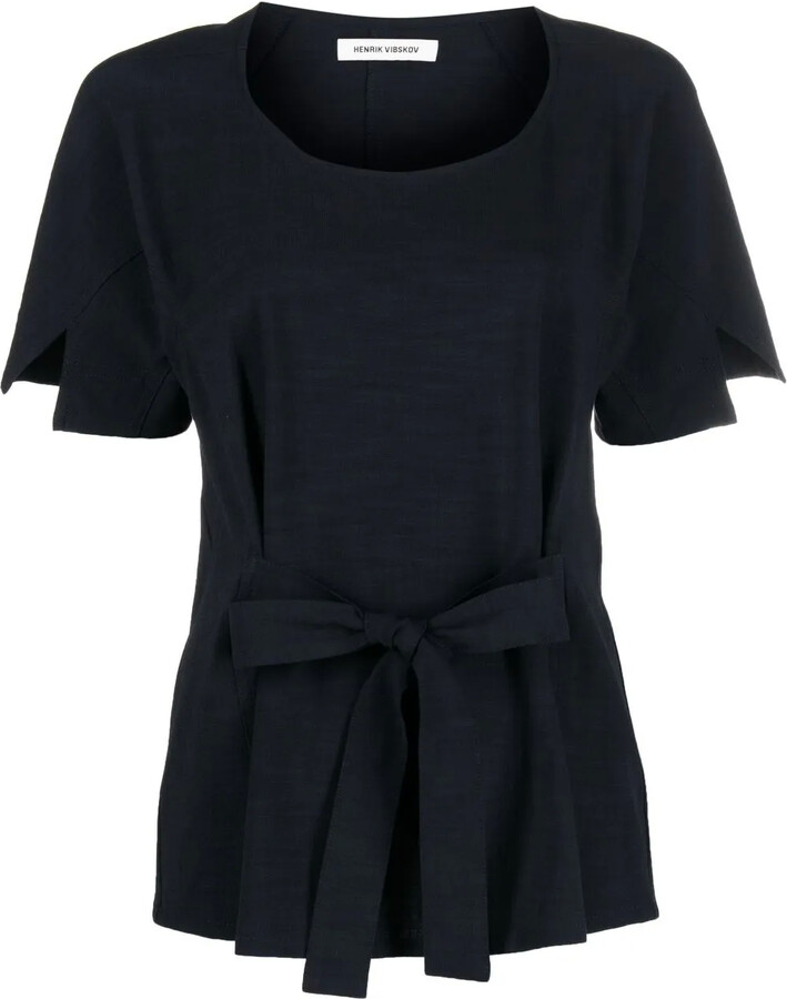 Henrik Vibskov Round-Neck Short-Sleeve Blouse