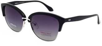 Genuine Roberto Marco Polarized Sunglasses for Women Drivers Black Plastic frame Light Grey Lenses - Anti Glare