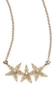 Thumbnail for your product : Mizuki Diamond & 14K Yellow Gold Three Flower Necklace