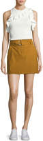 Thumbnail for your product : A.L.C. Bryce Belted Linen-Stretch Skirt