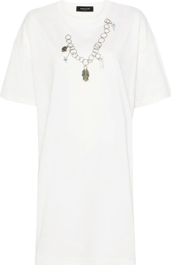 Fabiana Filippi graphic-print T-shirt minidress