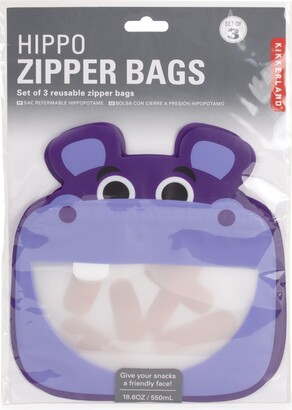 Kikkerland Hippo Zipper Bags