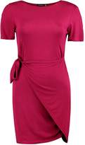 Thumbnail for your product : boohoo Eleanor Wrap Front Bodycon Dress