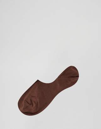 ASOS Design DESIGN Invisible Liner Socks In Dark Skintone