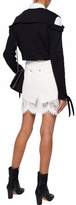 Thumbnail for your product : McQ Lace-paneled Denim Mini Skirt