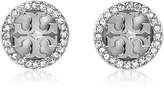 Thumbnail for your product : Tory Burch Crystal Logo Circle-Stud Earrings