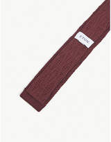 Thumbnail for your product : Eton Squared-off knitted wool and cotton-blend tie
