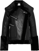 Thumbnail for your product : Walter Baker Edaurdo Leather And Faux Fur Coat
