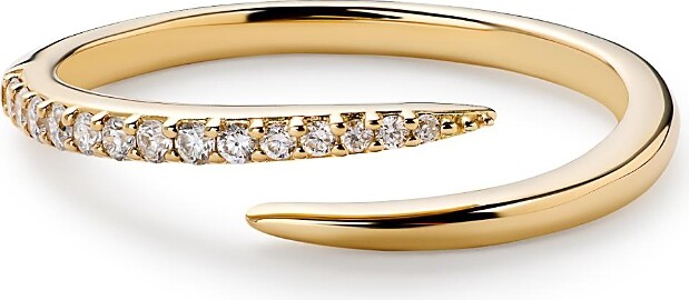 Ana Luisa Gold Lab-Grown Diamond Bypass Band Ring