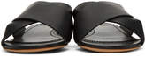 Thumbnail for your product : Mansur Gavriel Black Flat Crossover Sandals