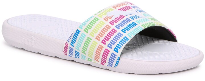 puma slides multicolor