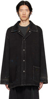 Thumbnail for your product : Maison Margiela Black Paint Denim Jacket