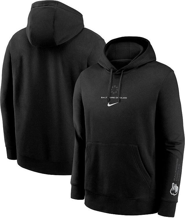Men's Nike Black Baltimore Orioles Lights Out Club Fleece Pullover Hoodie
