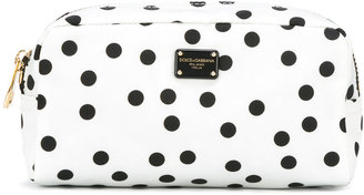Dolce & Gabbana polka dot makeup bag - women - Nylon - One Size