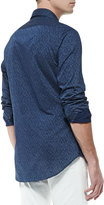 Thumbnail for your product : Ralph Lauren Black Label Small-Paisley-Print Sport Shirt, Navy