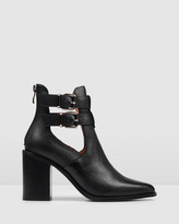 Thumbnail for your product : Jo Mercer - Women's Black Heeled Boots - Lucy High Ankle Boots - Size One Size, 37 at The Iconic