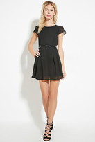 Thumbnail for your product : Forever 21 Belted Cap Sleeve Dress