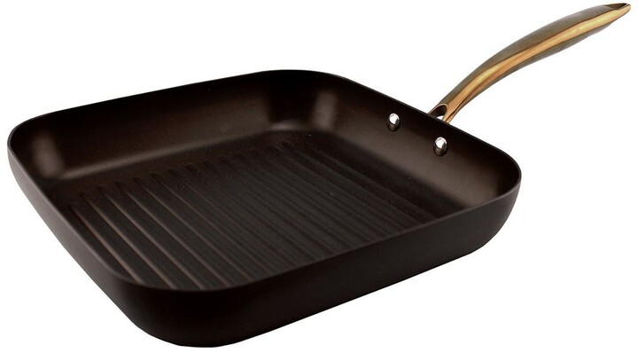 Neo 2pc Cast Iron Set 11 Grill Pan & with Slotted Steak Press