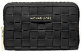 Thumbnail for your product : MICHAEL Michael Kors Small Jet Set Woven Leather Card Case