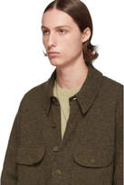 Thumbnail for your product : Lemaire Brown Knitted Military Shirt Jacket