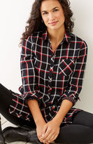 Thumbnail for your product : J. Jill Plaid Double-Cloth Long Tunic