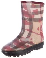 Thumbnail for your product : Burberry Heart House Check Rain Boots