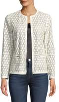 Thumbnail for your product : Lafayette 148 New York Kerrington Laser-Cut Leather Topper Jacket