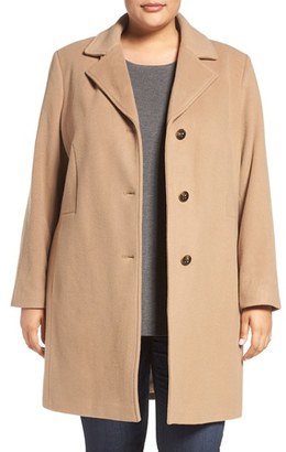 Calvin Klein Plus Size Women's Wool Blend Reefer Coat