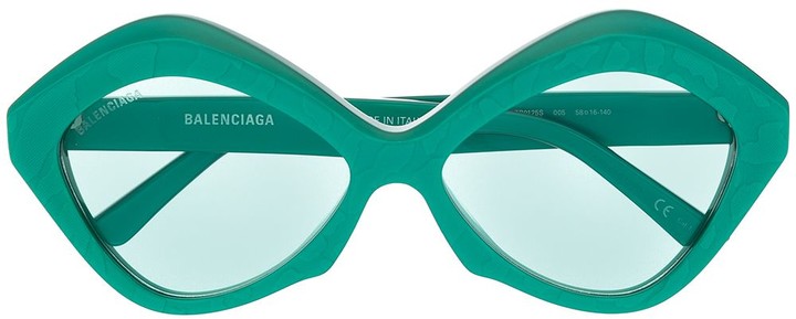 Balenciaga Eyewear Dynasty geometric-frame sunglasses - ShopStyle