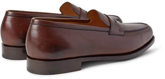 Edward Green Duke Leather Penny Loafers - Dark brown