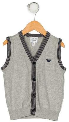 Armani Junior Boys' Knit Button-Up Vest