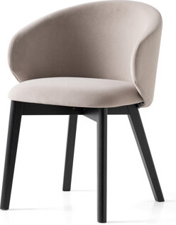 Connubia Tuka Upholstered Armchair with Wooden Frame