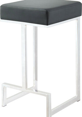 Ivy Bronx Modern Chic Black Counter Seat - Package Depth Elegant Height Chair Metal Construction