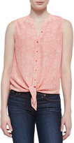 Thumbnail for your product : Joie Edalette Silk Tie-Front Tank Top