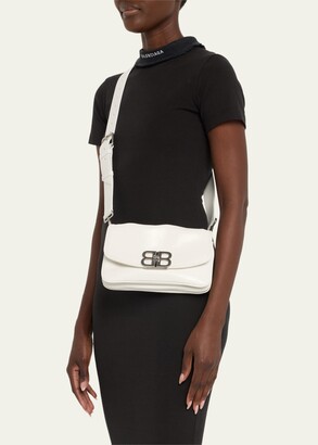 Balenciaga Small Napa Leather Chain Shoulder Bag