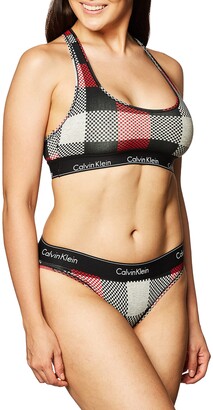 Calvin Klein Women's Modern Cotton Bralette and Bikini Set- Large