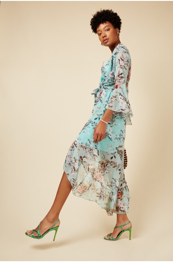 mint wrap dress