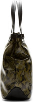 Thumbnail for your product : Yohji Yamamoto Camo & Black Leather Tote Bag