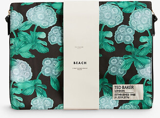 Ted Baker Floriah Floral-appliquéd Leather Clutch Bag in White