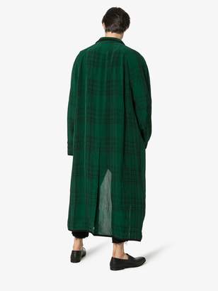 Haider Ackermann Long checked robe style coat