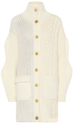 Chloé Cable-knit wool-blend cardigan