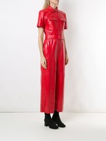 Thumbnail for your product : Eva Belted Leather Jumpsuit