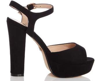 Dorothy Perkins Womens *Quiz Black Platform Heel Sandals, Black