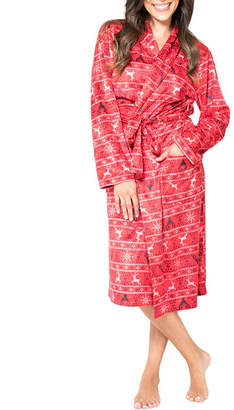 Asstd National Brand Red Fairisle Family Pajama Robe- Women's