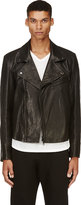 Thumbnail for your product : Ann Demeulemeester Black Washed Leather Biker Jacket